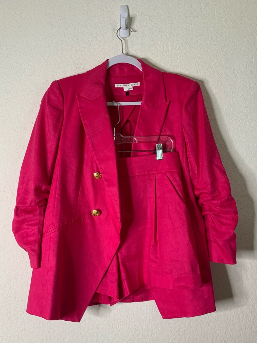 Veronica Beard Fuscia Dickey Blazer/ Velia Shorts Set 8